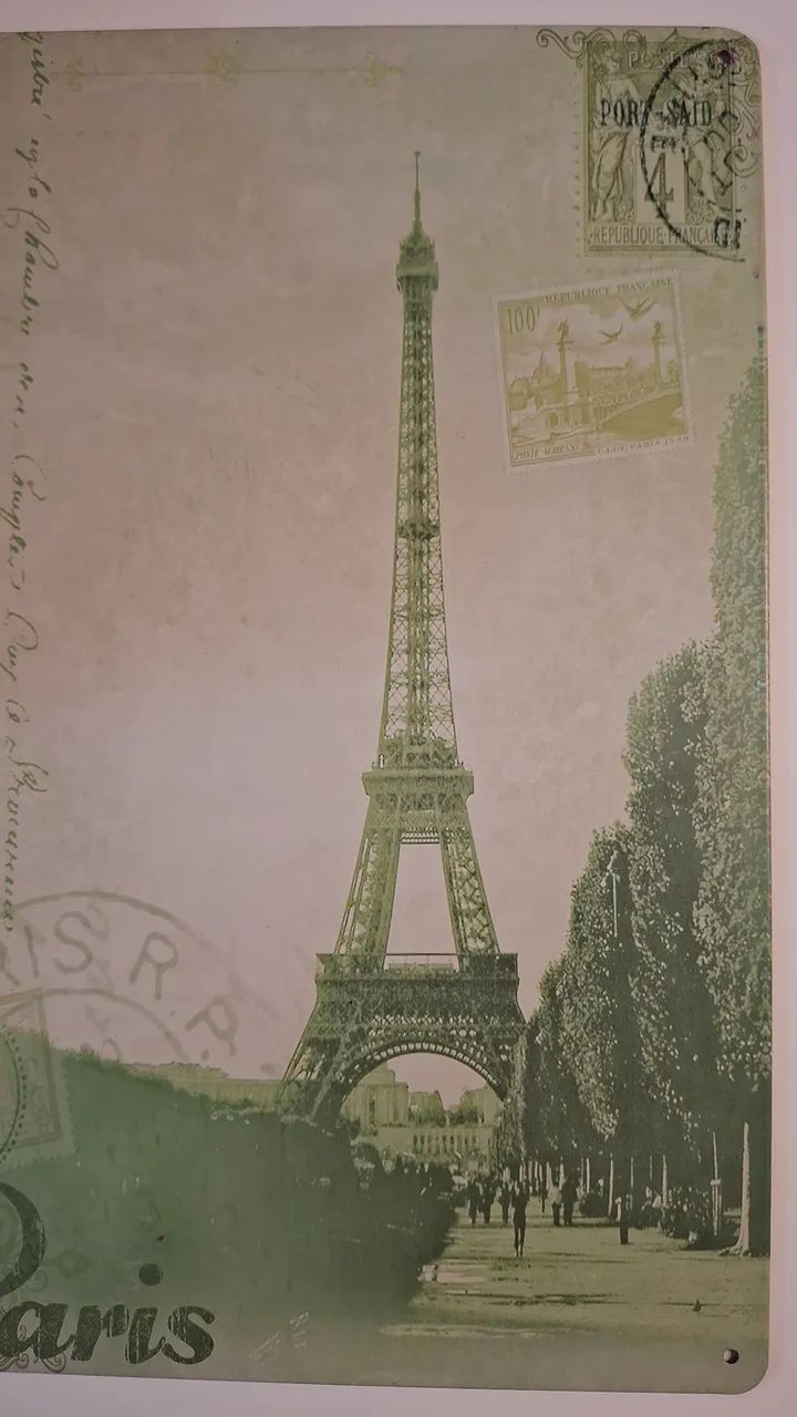 Placa de decoração Torre Eiffel  - Foto 2