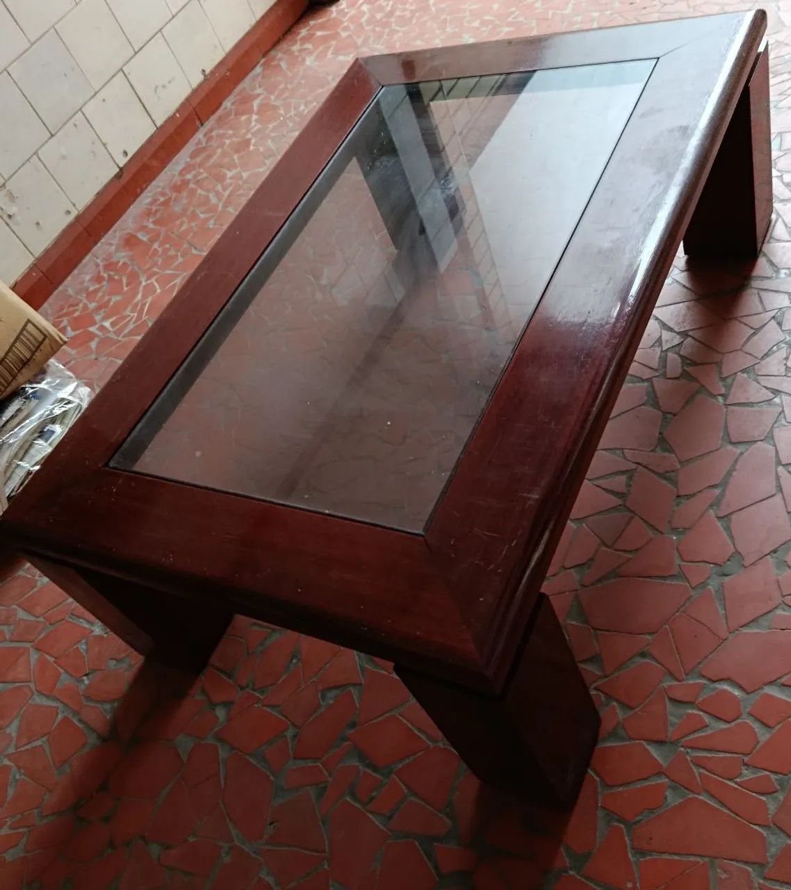 Mesa de centro retangular em mogno - Foto 2