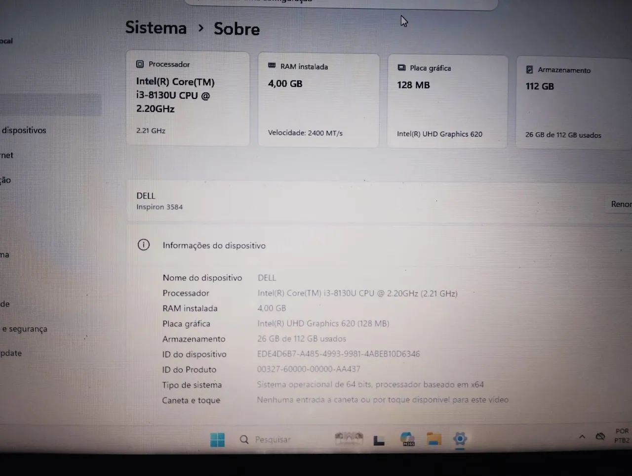 Notebook Dell com nvme  - Foto 4