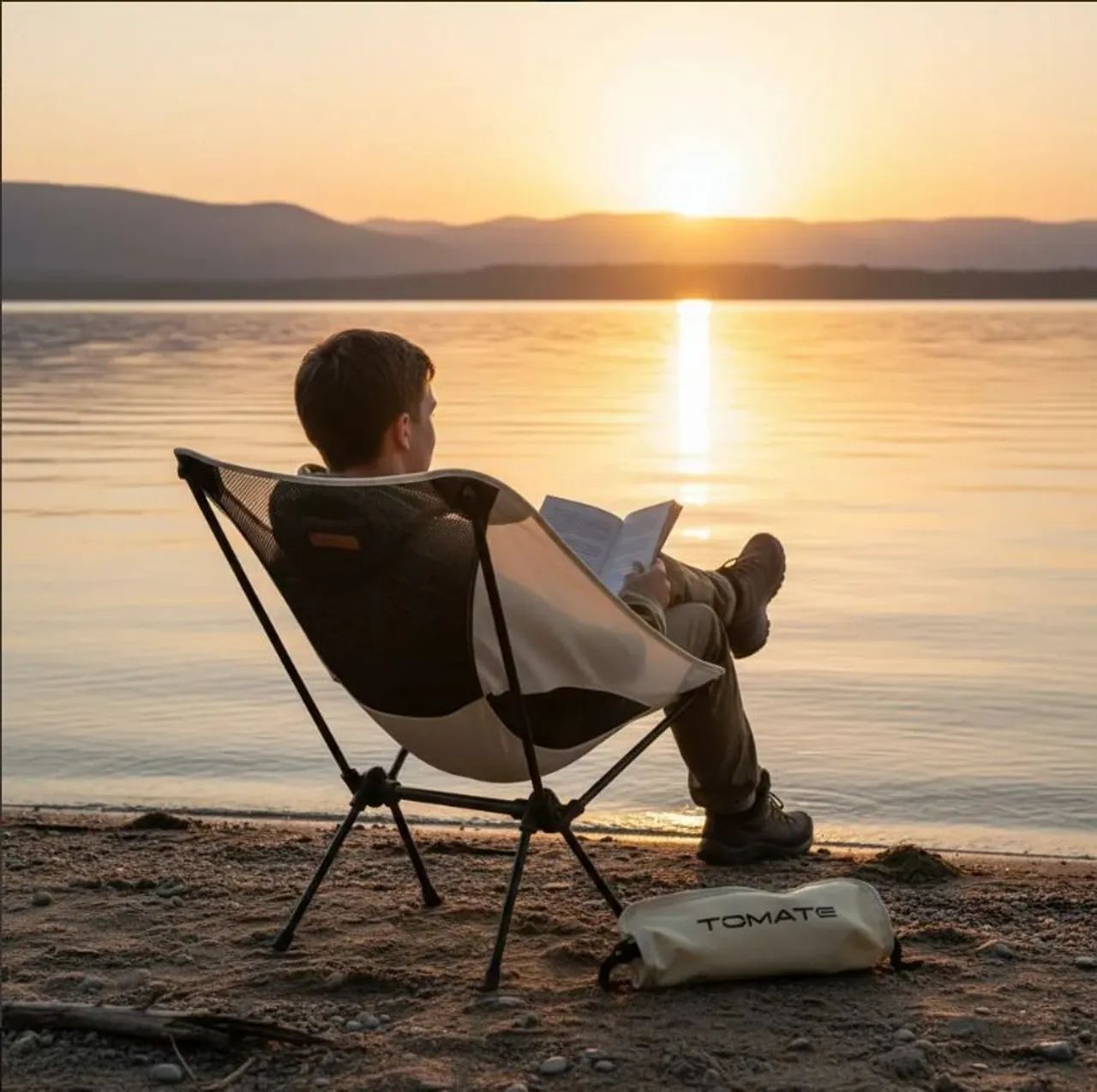 Cadeira desmontável, leve e prático para carregar pra qualquer lugar. - Foto 5
