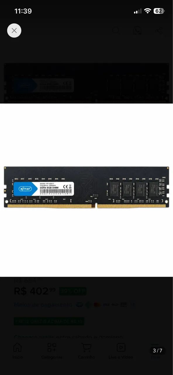 Memoria ram ddr4 8gb - Foto 2