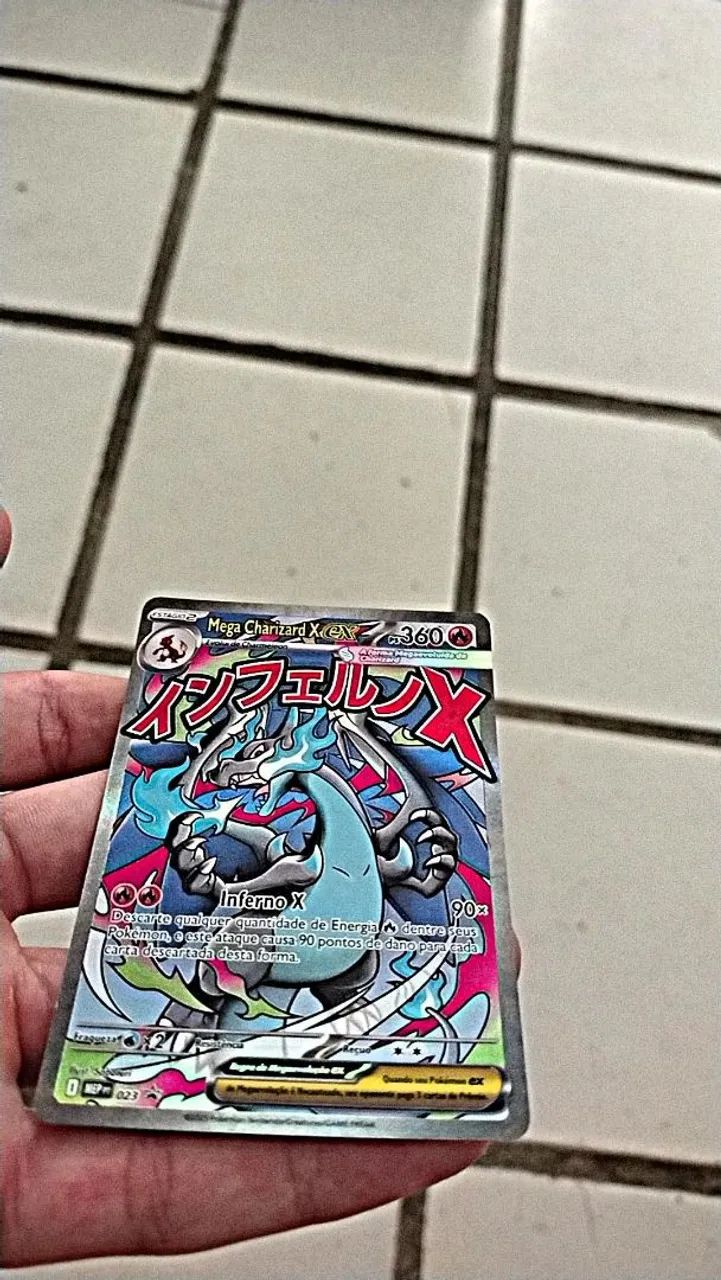 Carta Pokémon Mega Charizard Ex Secreto Original Copag Mega Charizard Ex Secreto - Foto 2