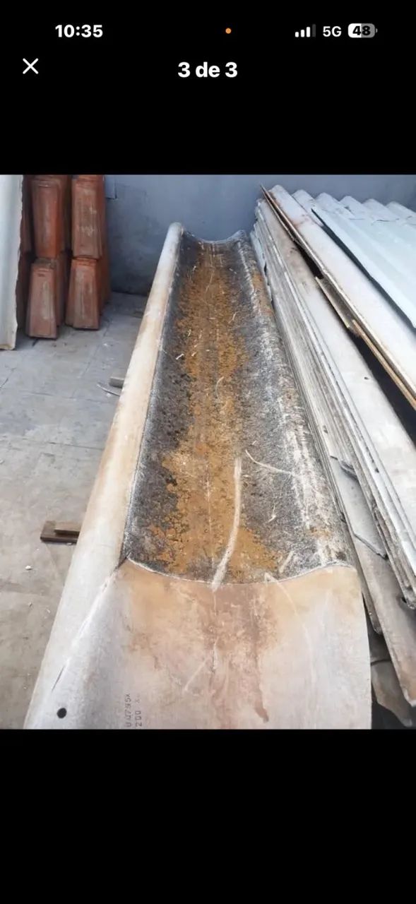 Telhas estilo calhetão usado