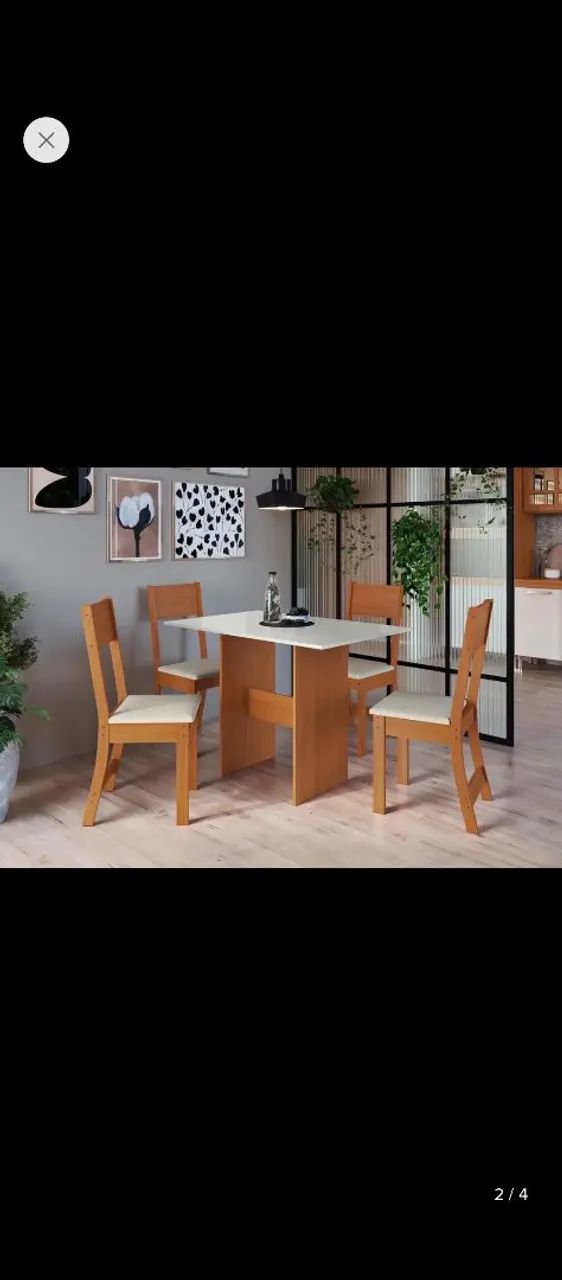 Mesa nova 4 cadeiras em oferta  - Foto 2