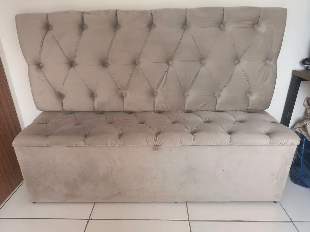 Espelho e baú cama box tamanho queem