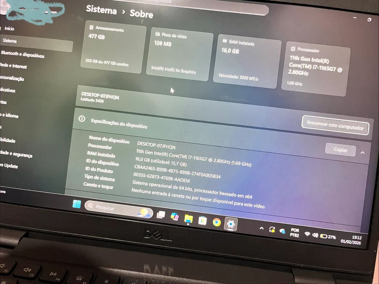 Vendo notebook intel core i7 - 11° gen - Foto 3