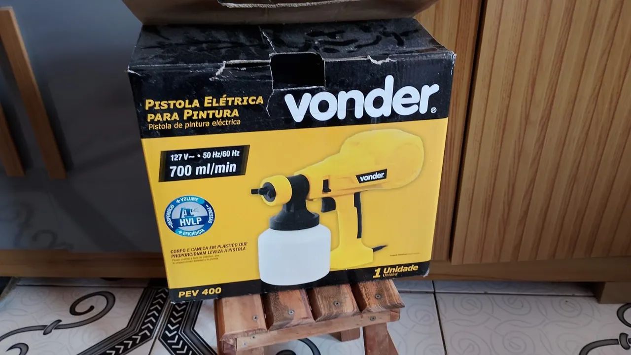 Pistola de pintura nova na caixa apenas usei pra testar e guardei de volta 