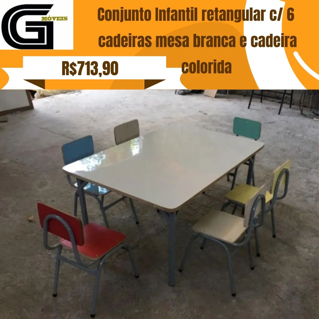 Mesa e cadeiras infantil para creche, escolas  - Foto 3