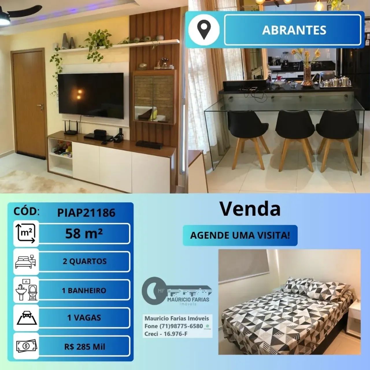 APARTAMENTO 2 QUARTOS, 58M², EM ABRANTES
