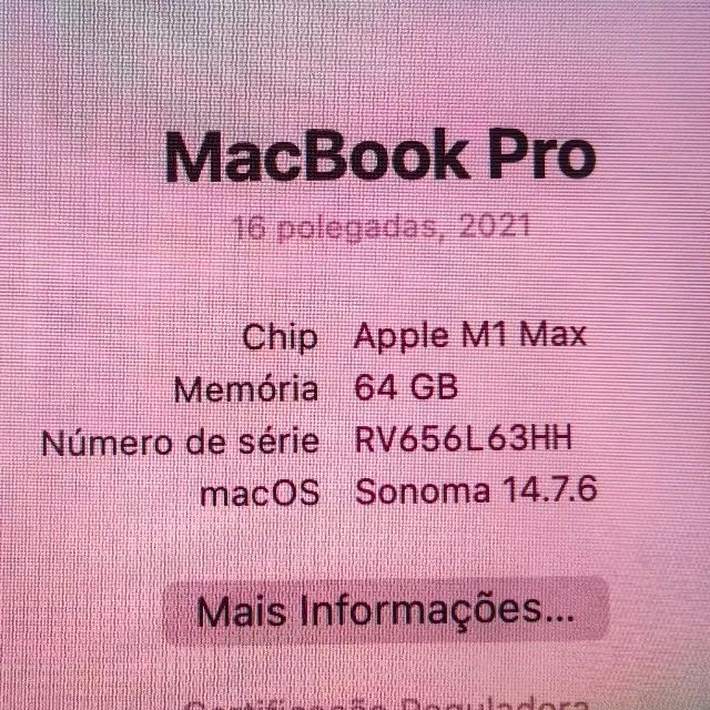 MACBOOK PRO 16 M1 MAX 64GB/1TB - SPACE GRAY - 32GPU - Foto 3