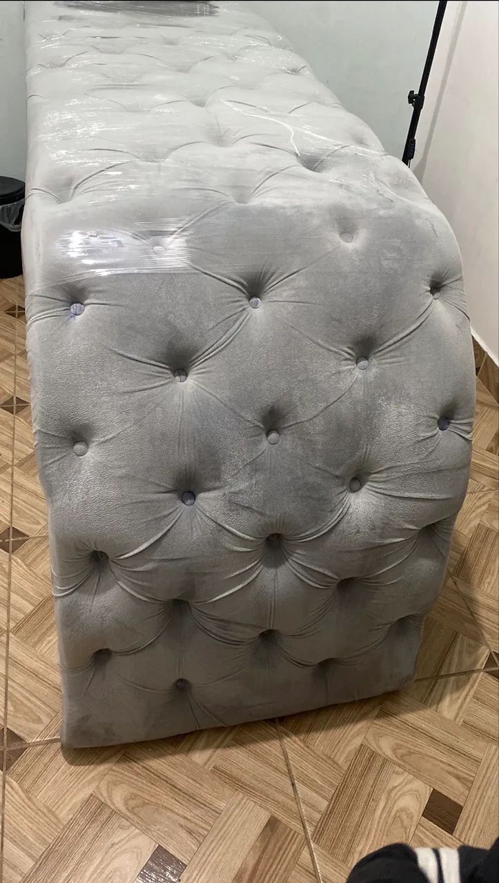 Maca de veludo cinza estética