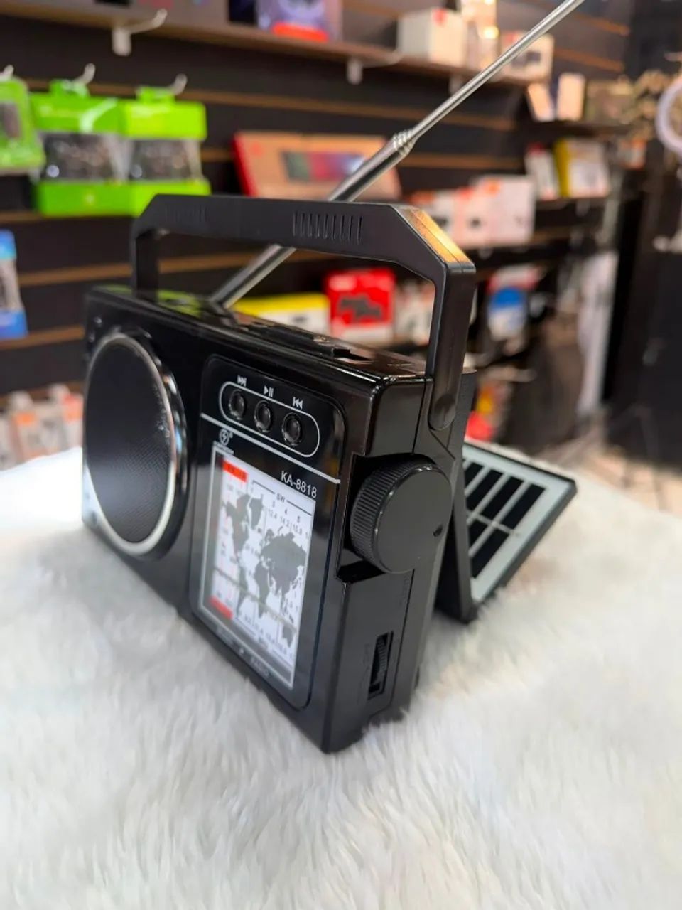 Radio Bluetooth Retrô com Placa Solar - Foto 4