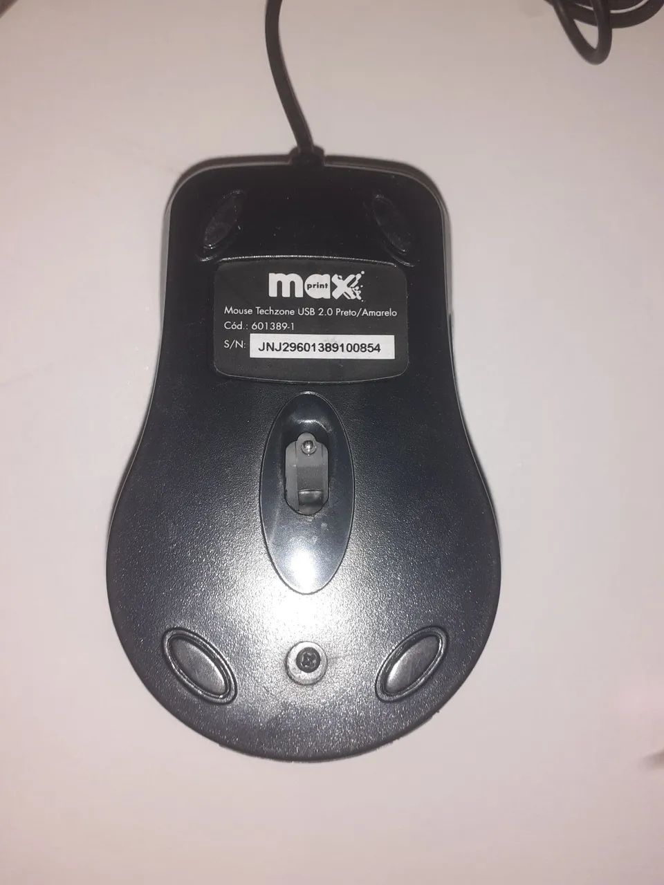 Mouse Techzone USB 2.0 Preto/Amarelo - Foto 2