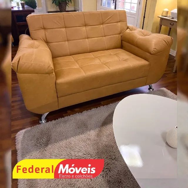 Sofá Fixo 1,50m Corino - Desconto Imperdível!