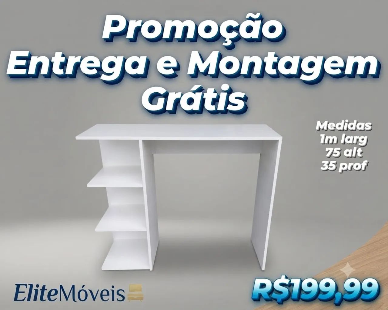 Mesa de escritório em mdf
