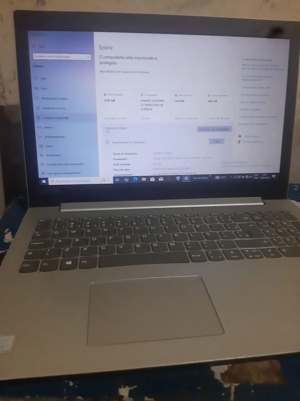 Vendo notebook lenovo placa mãe ddr4 - Foto 3