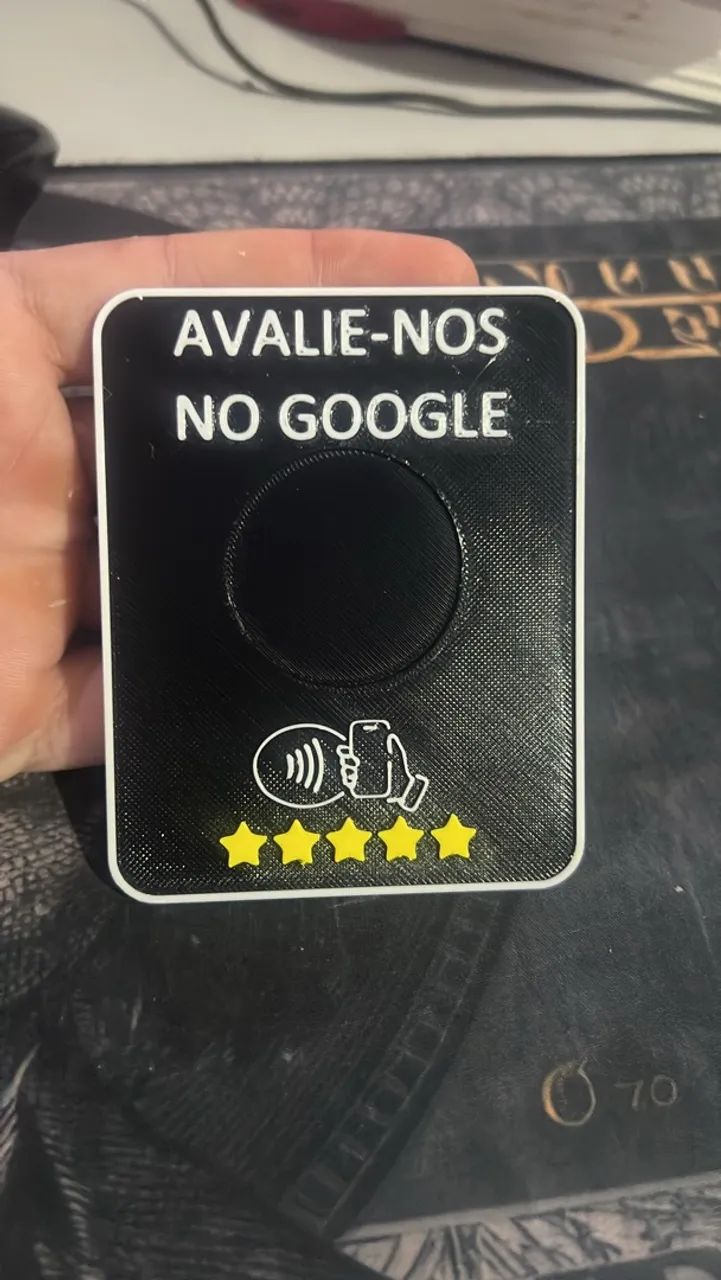 Placa avaliação Google com nfc + qrcode ou somente nfc - Foto 2