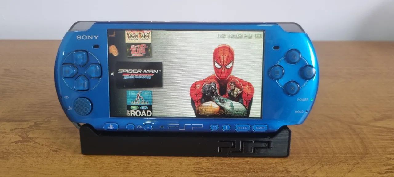 PSP-3000 Azul Vibrante 4gb com jogos (Leia) - Consoles de Vídeo