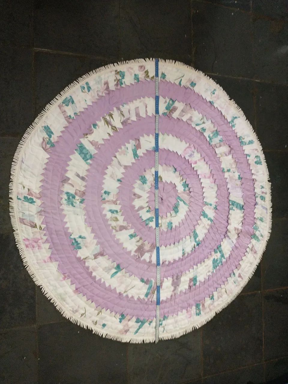 Tapete de Retalhos-Artesanal 1,50X1,50cm. - Foto 2