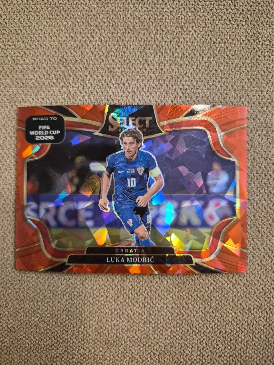 Card Luka Modric Panini Select World Cup 2026 - Orange Mojo Field Level #223