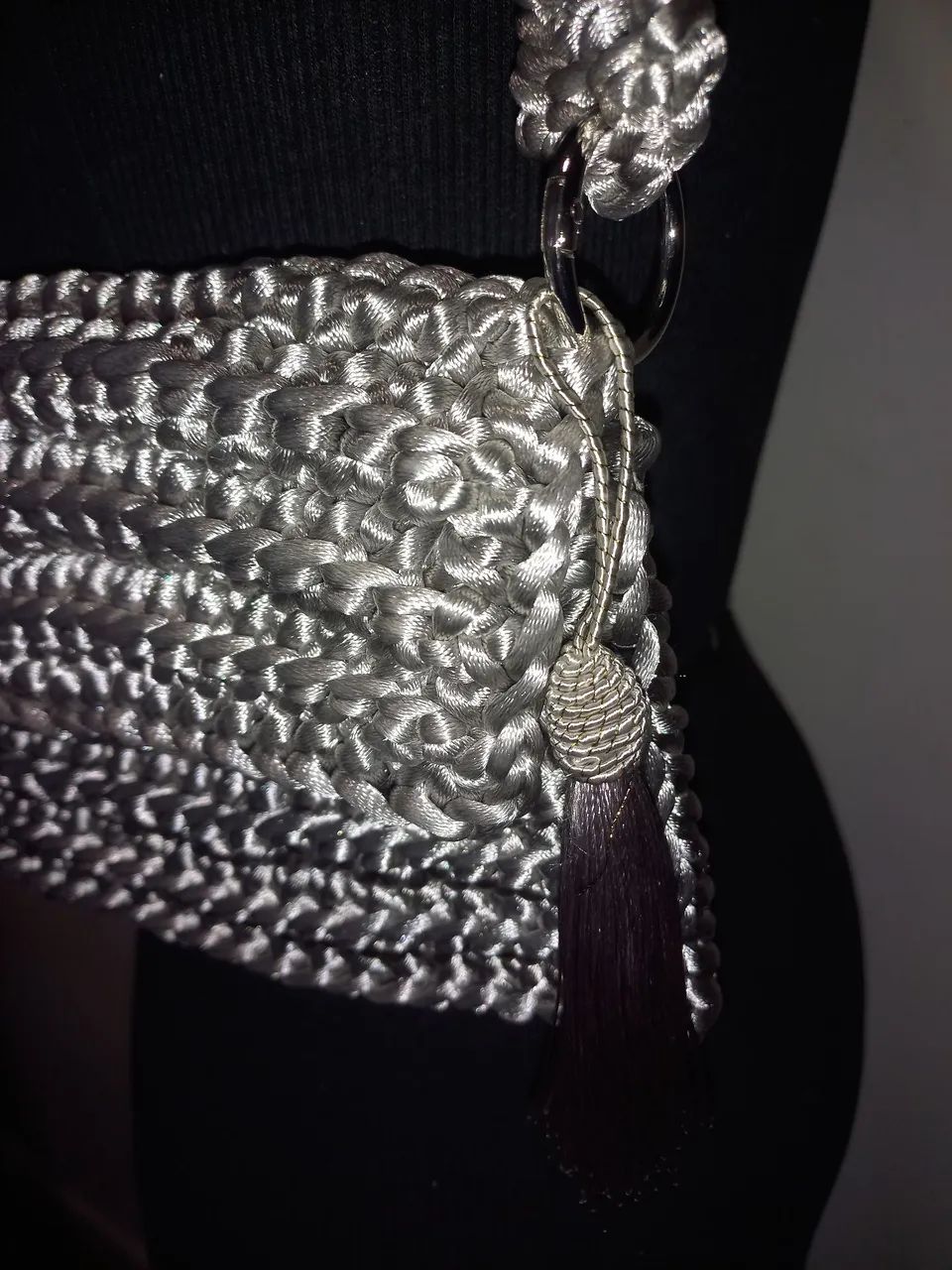 Bolsa de festa prata - Foto 2