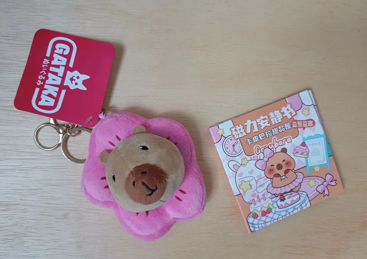 Chaveiro Capivara na Flor Rosa - Foto 2