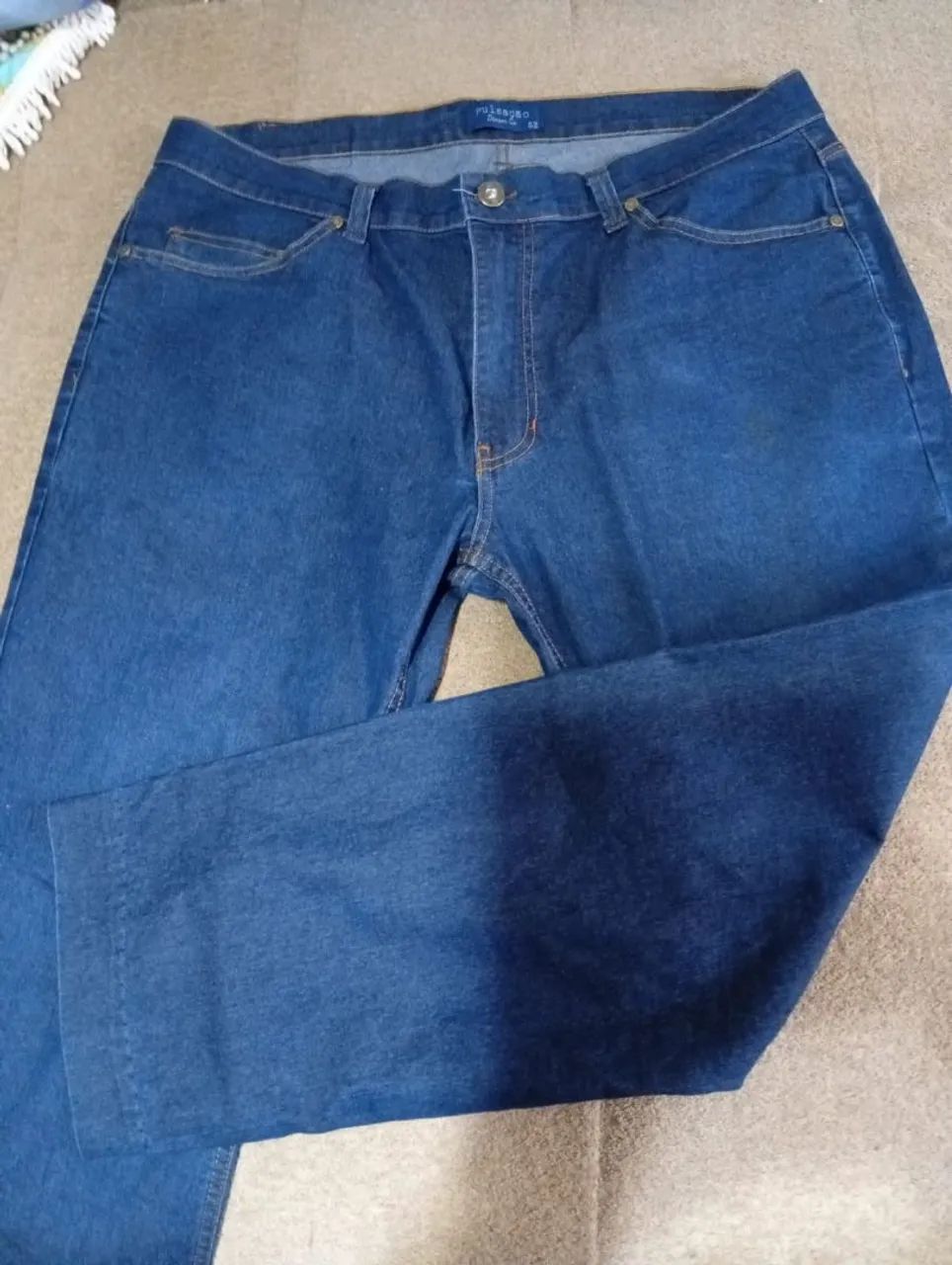 Calça jeans masculina plus size 52