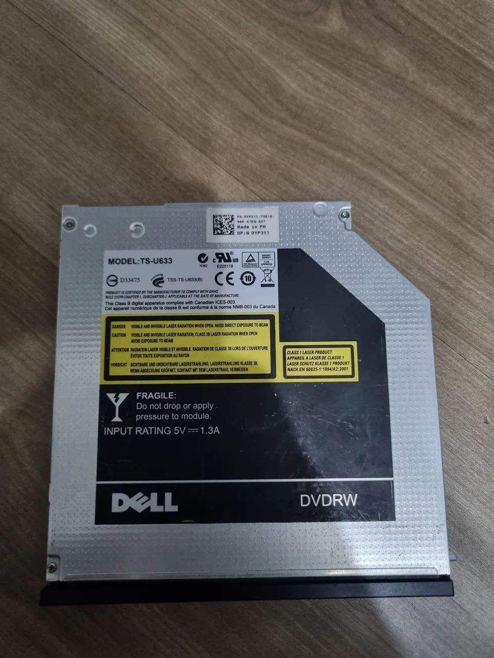 Gravador E Leitor De Dvd/cd Dell Ts-u633 Interno Para Notebook