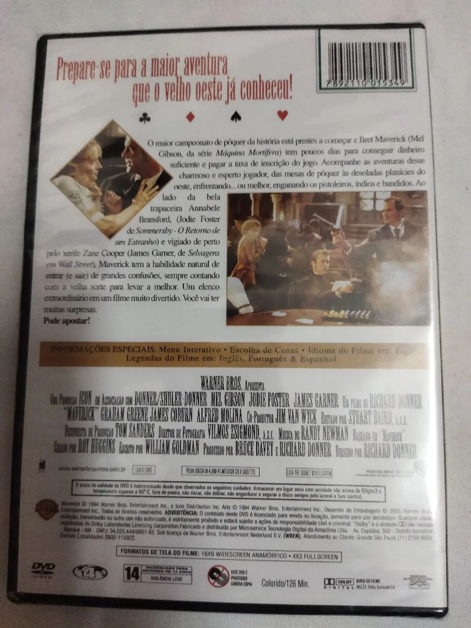Dvd Maverick - Mel Gibson - Foto 2