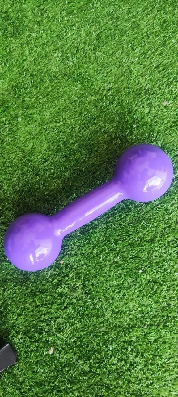Halter 2kg emborrachado roxo - Foto 2