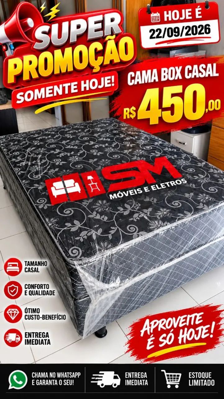Cama box casal 