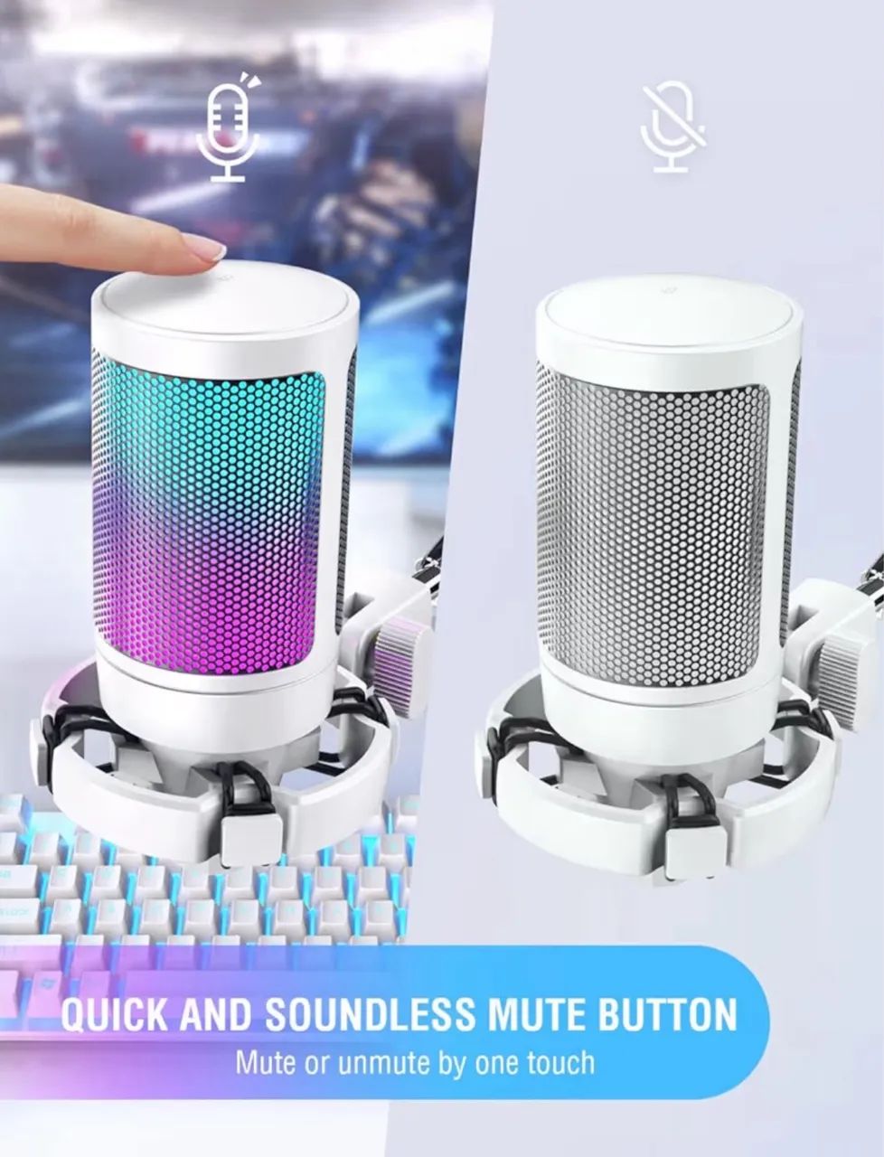 Microfone Fifine A6V (Branco). @importech_084 - Foto 2