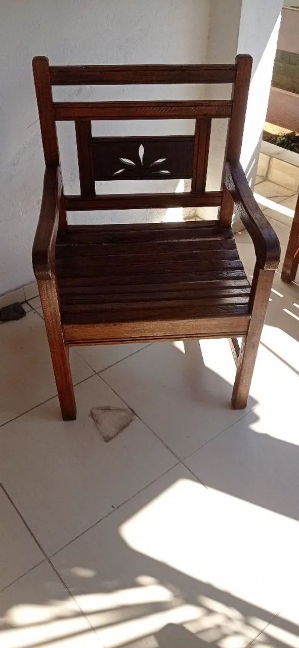 Conjunto de banco de madeira maciça 5 lugares - Foto 4
