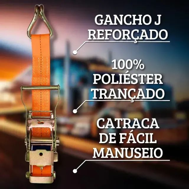 Cinta com Catraca para Amarração de Carga 1,5 Tonelada 9 Metros - Foto 3