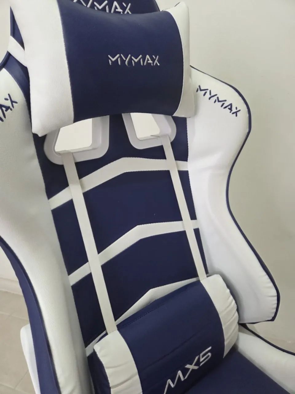Cadeira Gamer MyMax Azul Caneta Seminova com 8 meses de uso. Veja! - Foto 3