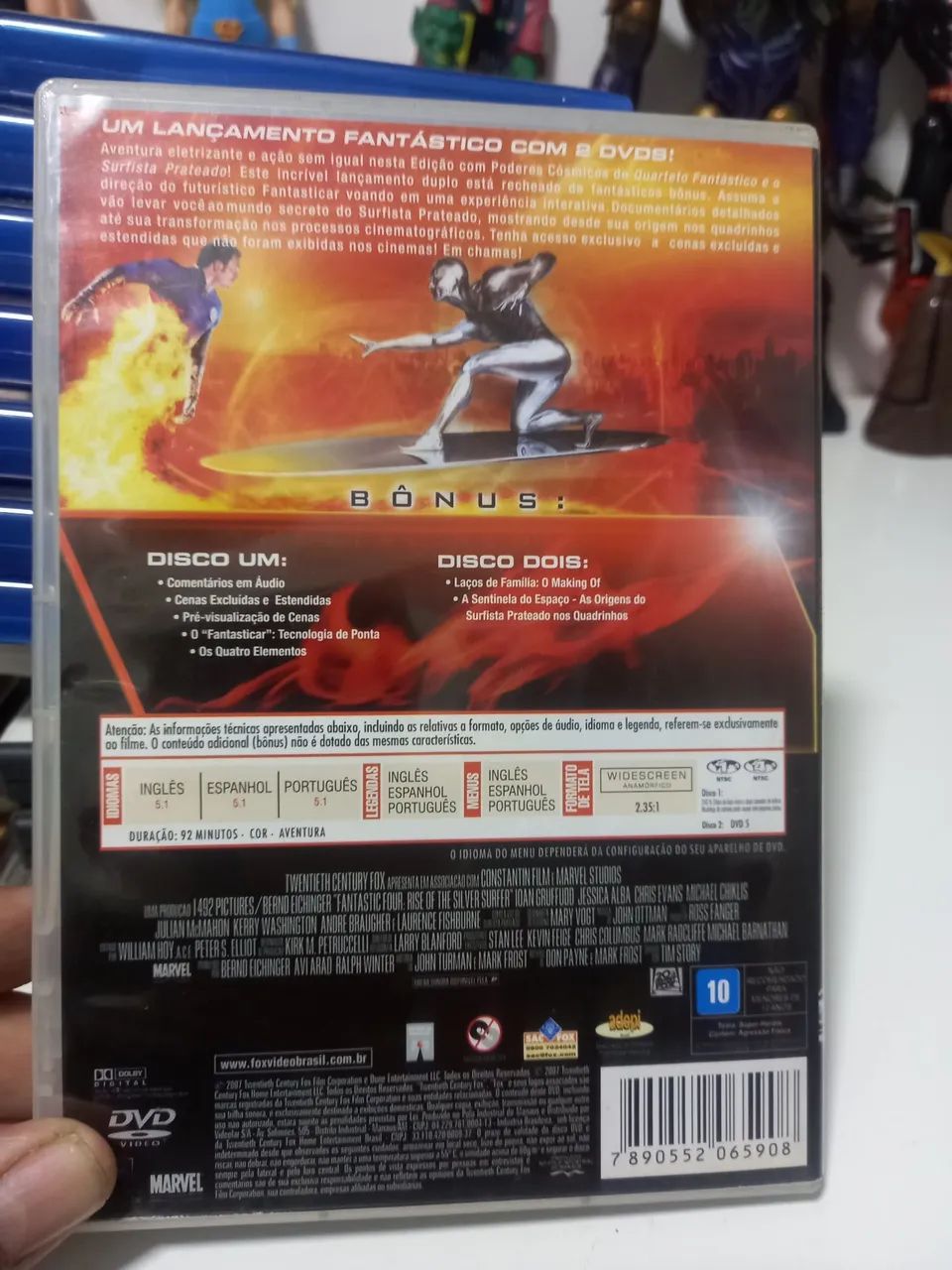 DVD DUPLO QUARTETO FANTÁSTICO  e o SURFISTA  PRATEADO  - Foto 3