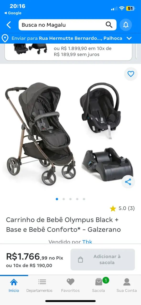Kit carrinho galzerano