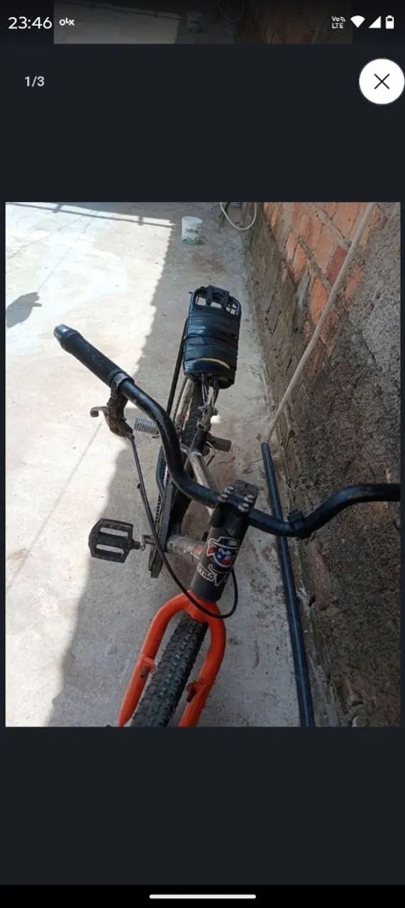 bicicleta aro 20 mas tá sem o apoio central