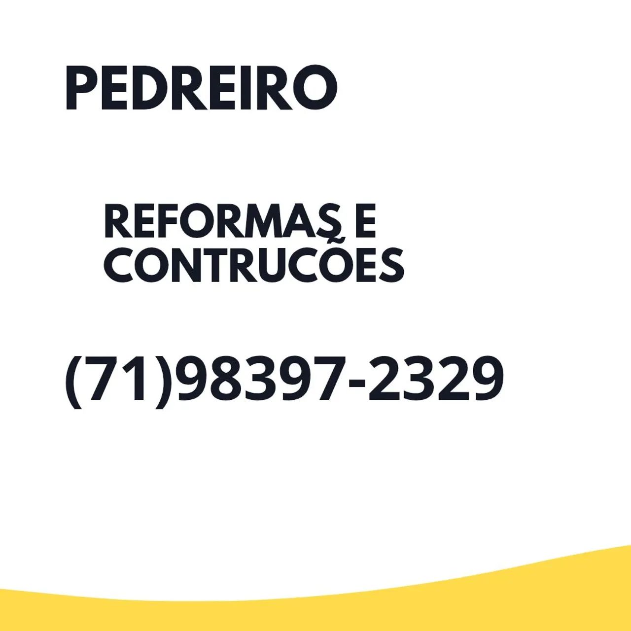 PEDREIRO RESPONSAVEL. 
