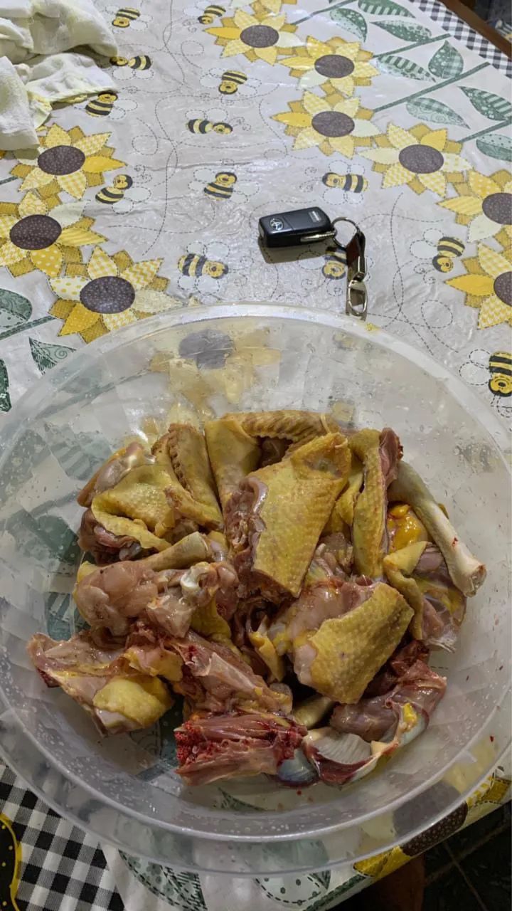 Frango e galinha caipira 