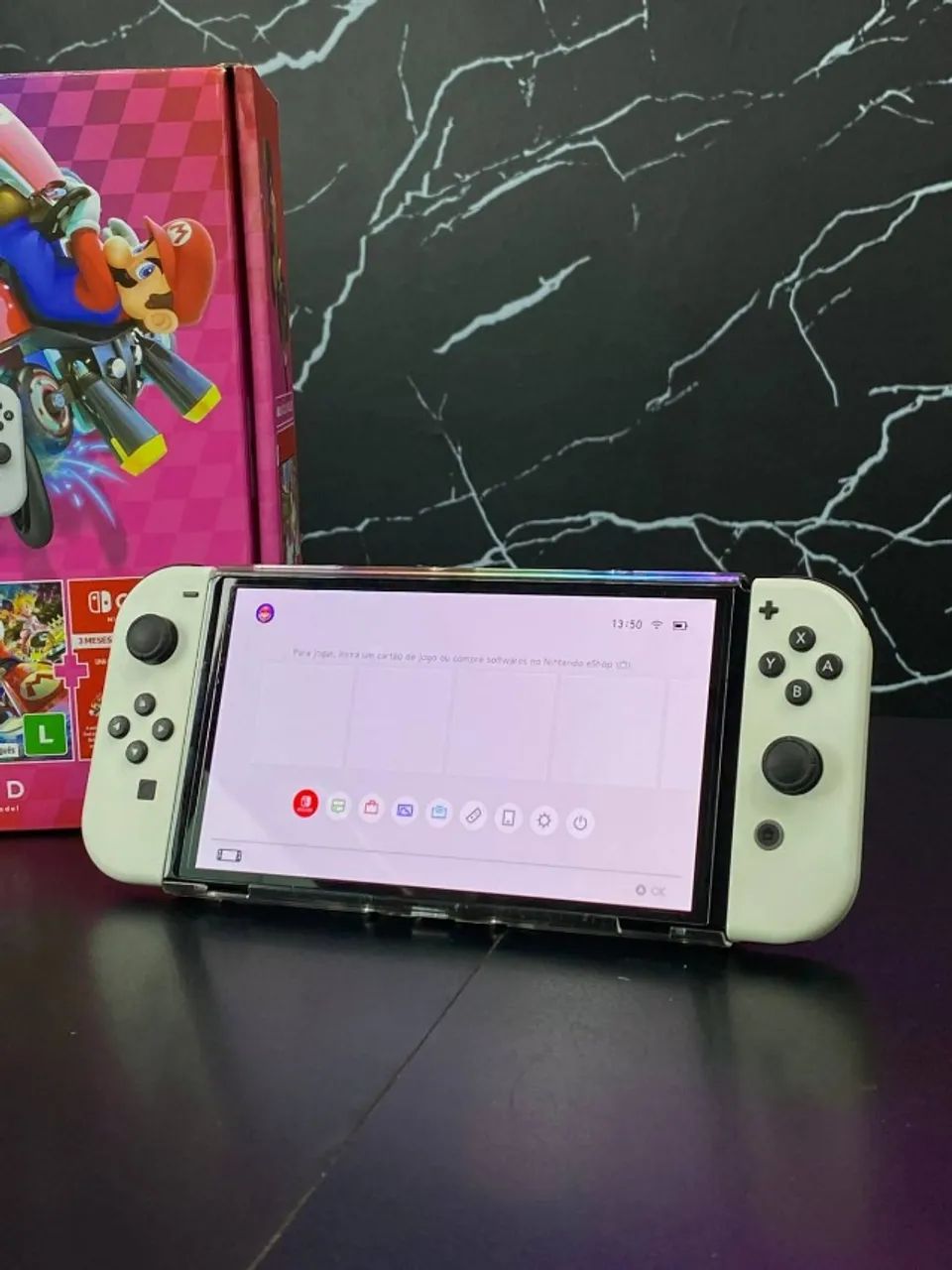 NINTENDO SWITCH OLED DESBLOQUEADO + CARTÃO SD 256GB - Consoles de