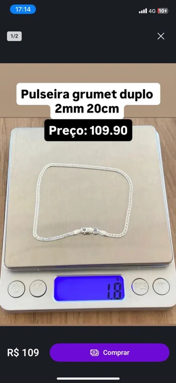 Pulseira de prata  - Foto 2