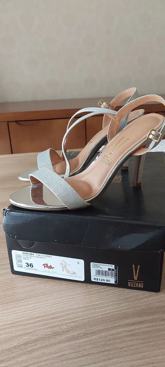 Sandália de Festa Vizzano, número 36, usada uma única vez