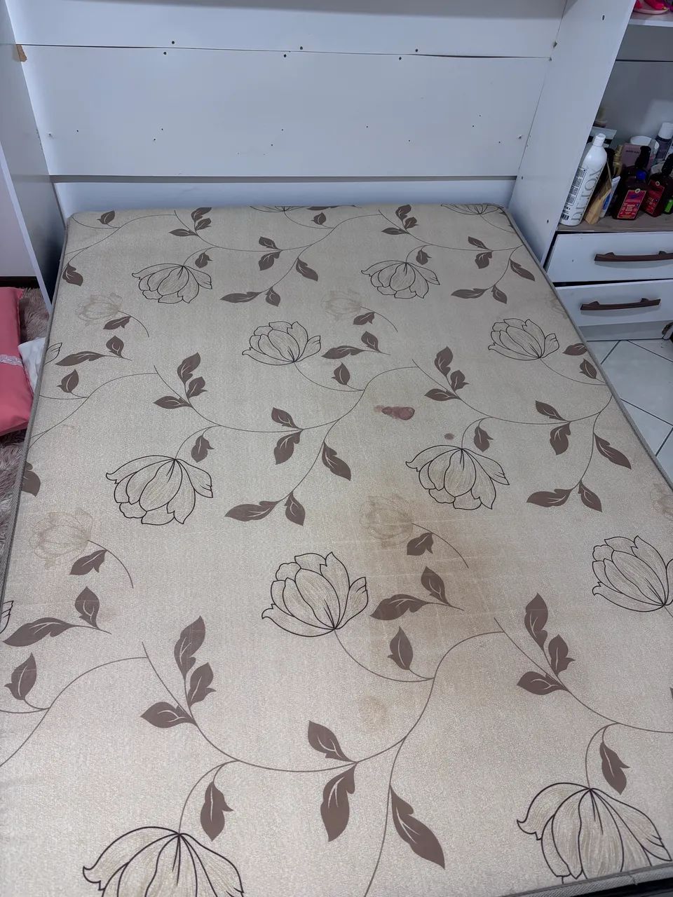 Cama Box Casal Completa (Base + Colchão)