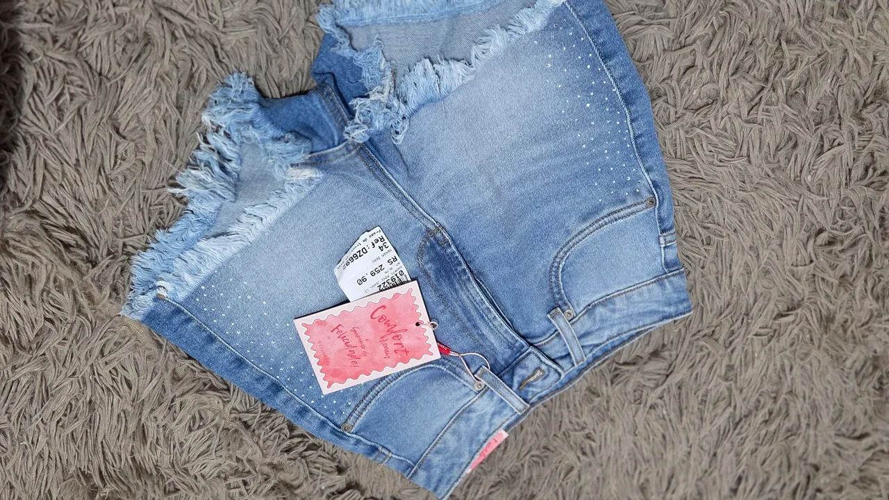 Shorts Jeans Denim Zero 34 - Foto 2