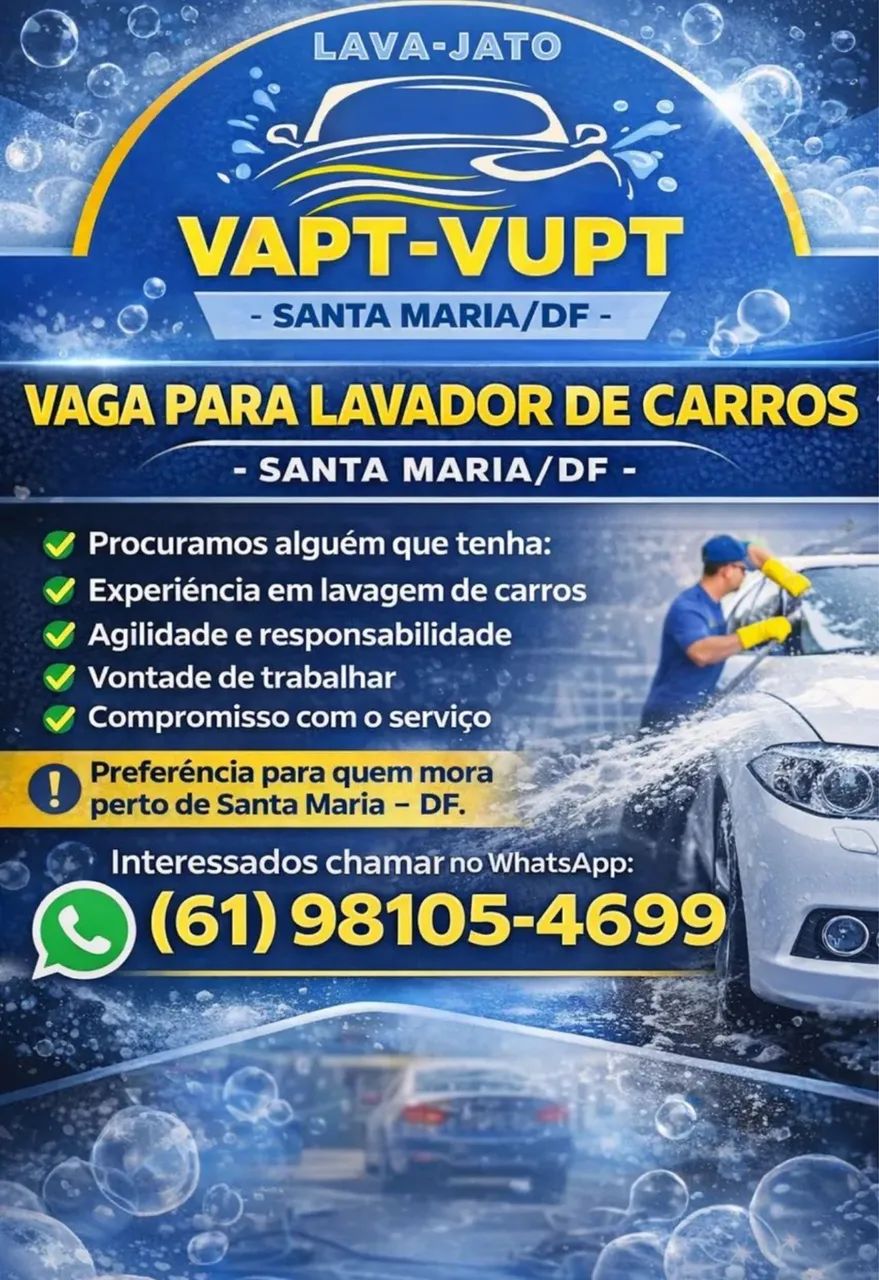 Vaga de lavador 