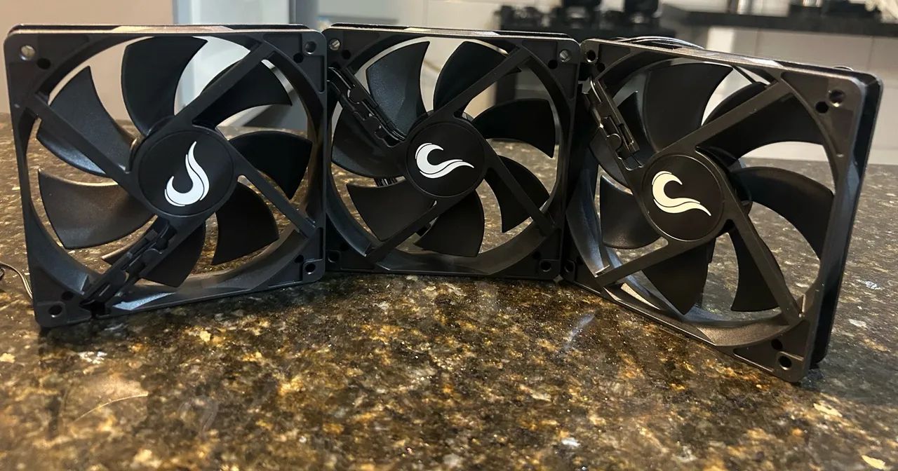 Kit com 3 Fan Rise Mode 120mm Preto