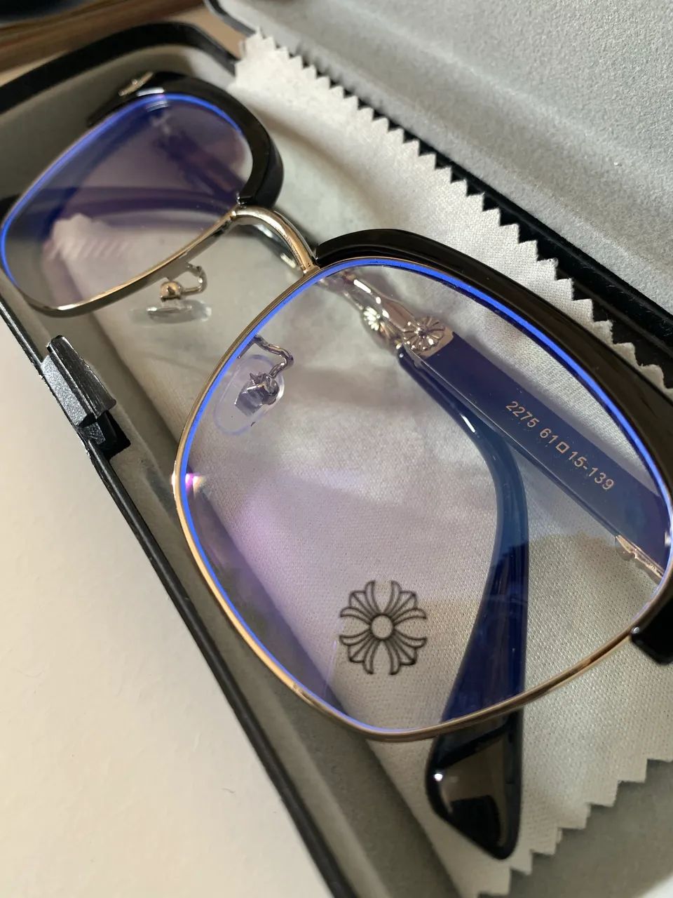 Óculos Chrome Hearts, Masc/Femin + Estojo de proteção.