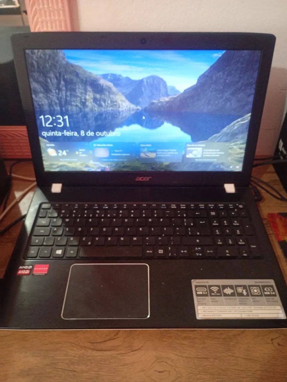 Vendo notebook acer AspireE15 e impressora L3150 - Foto 3
