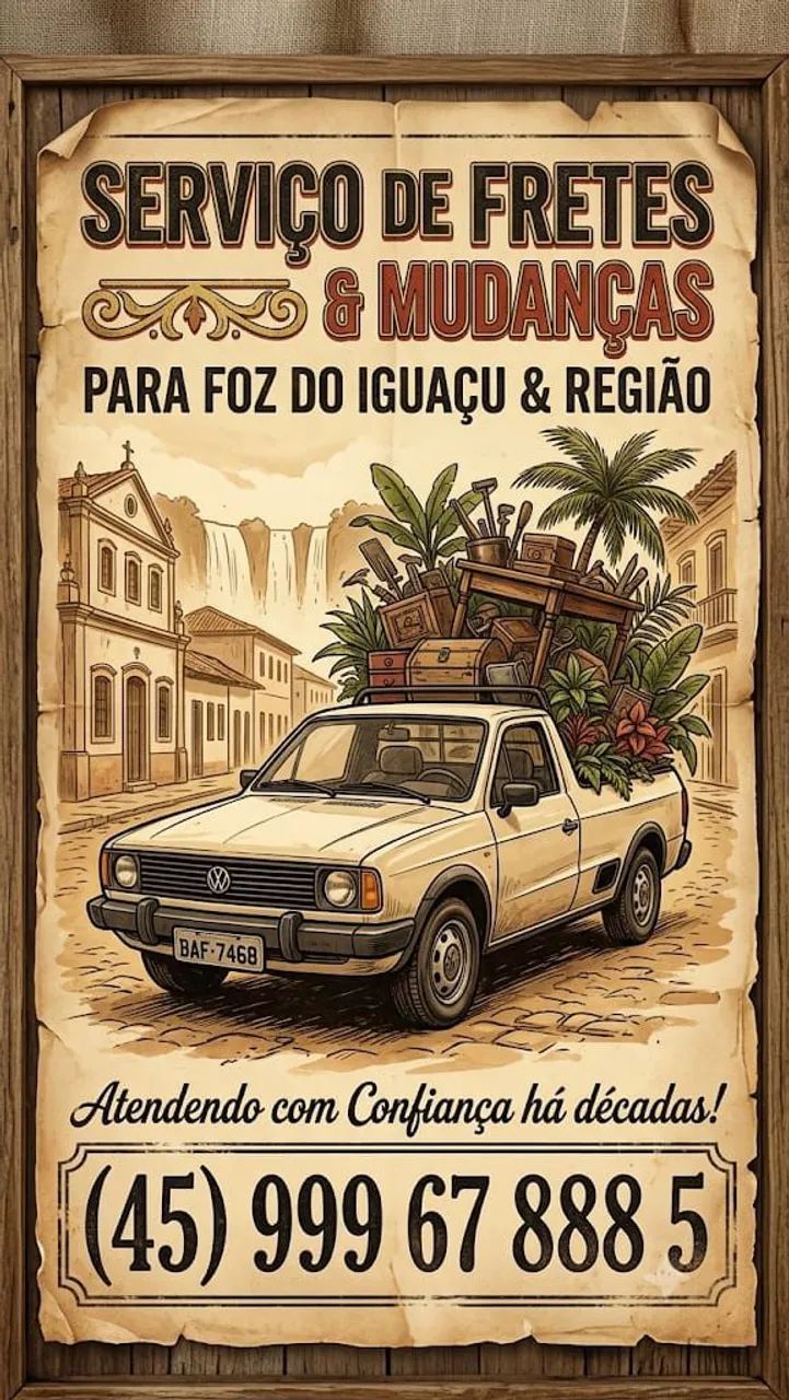 Pequenos fretes foz e região 